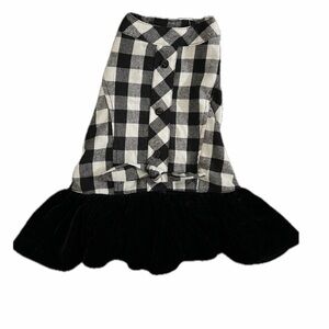 Black and White Checkered Dog Dress